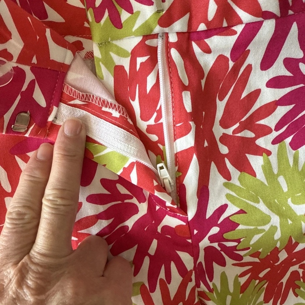Pappagallo Hot Pink & Lime Floral Ankle Jeans pink (sand and melon) 10 nwt - Picture 11 of 16